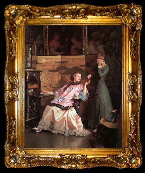 framed  William McGregor Paxton The New Necklace, ta009-2